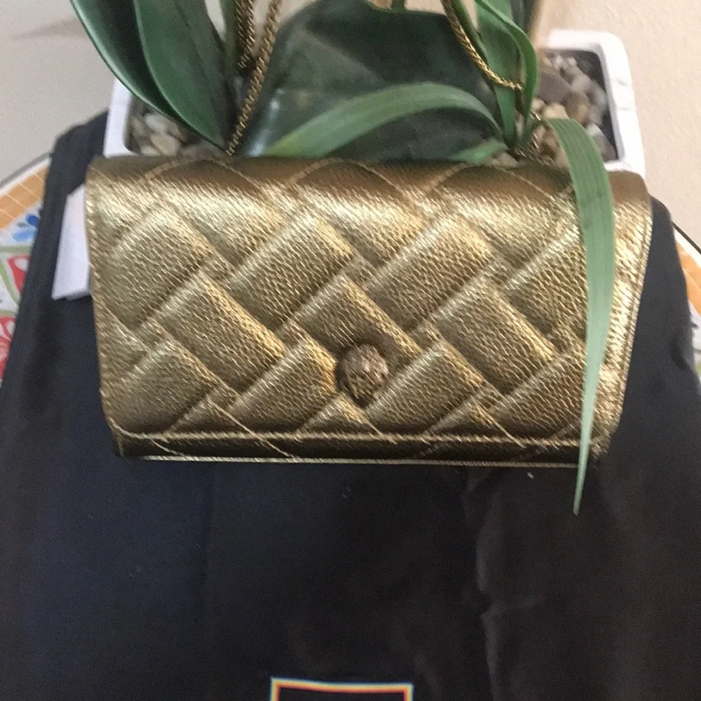 Kurt Geiger London Extra Mini Kensington Metallic Bronze Hardware Crossb… - Picture 13 of 16